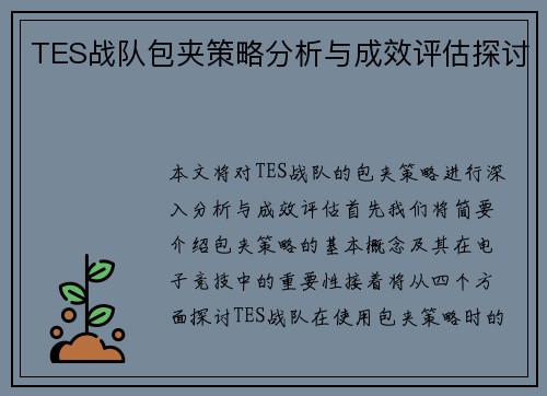 TES战队包夹策略分析与成效评估探讨